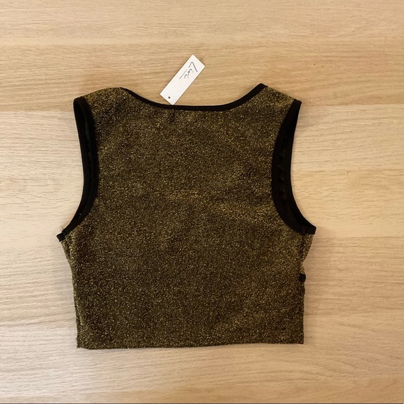 Gold Sparkly Crop - Picture 2 of 5